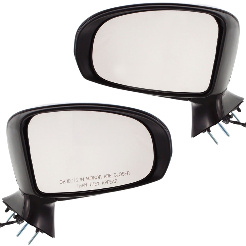 Power Heated Manual Folding Paintable Mirror for Toyota Venza 2009-2013, Right (Passenger) and Left (Driver) Side Replacement Pair/Set