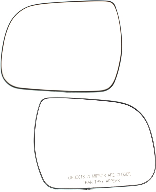 Mirror Glass Replacement Pair/Set for Toyota Sienna 2011-2014, Right (Passenger) and Left (Driver), Heated, without Blind Spot Detection, with Backing Plate