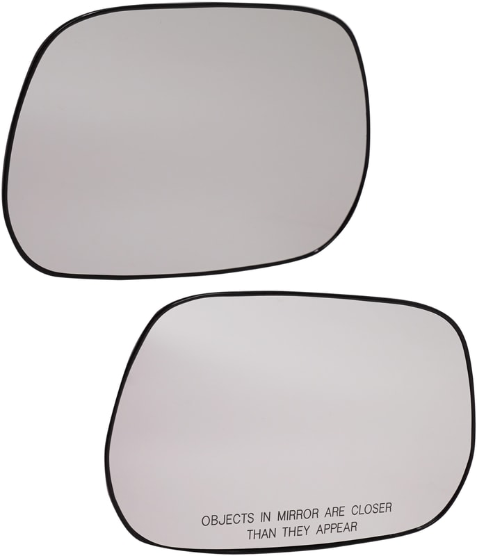 Mirror Glass Pair/Set for 2001-2003 Toyota RAV4, Right (Passenger) and Left (Driver), Heated, w/ Backing Plate, Replacement