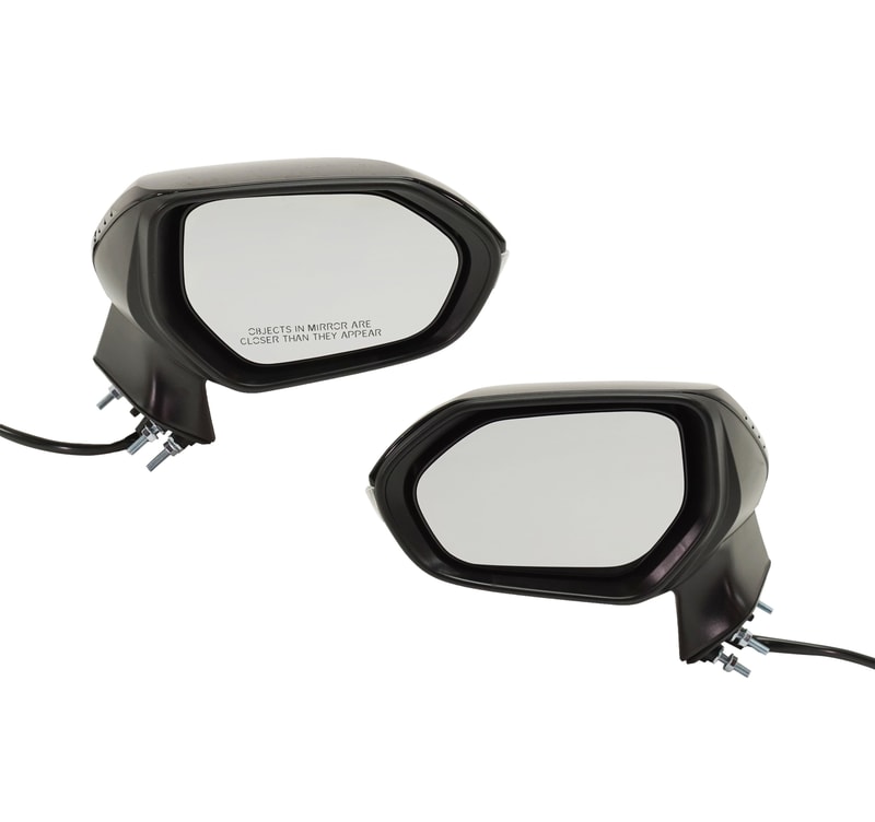 Mirror Pair/Set for Toyota Corolla 2019-2023, Right (Passenger) and Left (Driver), Power, Manual Folding, Heated, Paintable, with Signal Light, without Blind Spot Detection, Replacement