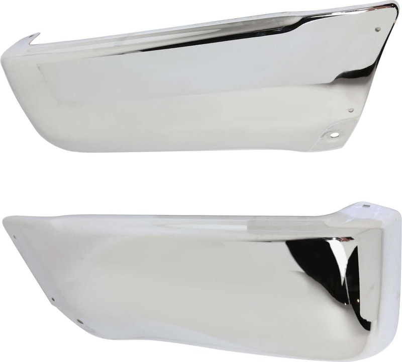 Rear Bumper End Replacement Pair/Set for Toyota 4Runner 1996-2002, Right (Passenger) and Left (Driver), Chrome Finish