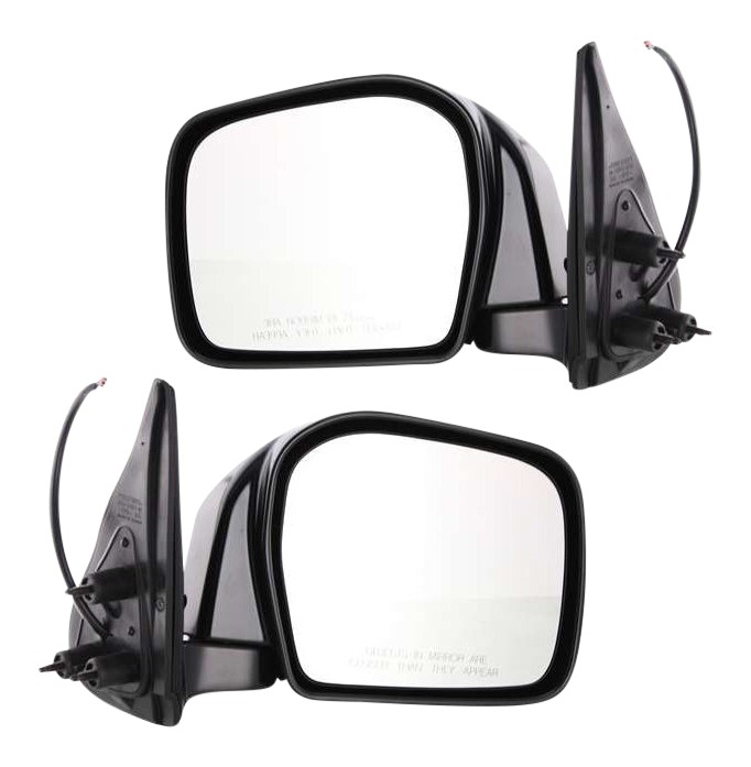 Power Mirror Pair/Set for Toyota Tacoma 2001-2004, Right (Passenger) & Left (Driver), Manual Folding, Non-Heated, Paintable, Fits Pre Runner, 2WD (Two-Wheel Drive)/Base/DLX, 4WD (Four-Wheel Drive) Replacement