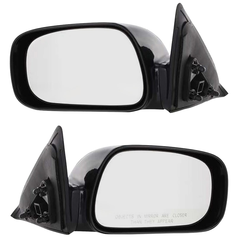 Mirror Replacement Pair/Set for Toyota Camry, 2002-2006, Right (Passenger) and Left (Driver), Power Adjustable, Non-Folding, Heated, Paintable, Without Auto Dimming, Blind Spot Detection, Memory, Signal Light