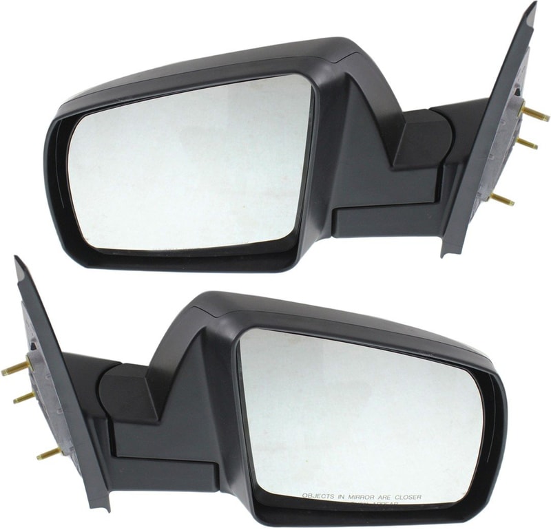 Mirror Pair/Set for Toyota Tundra 2007-2013, Right (Passenger) and Left (Driver), Non-Towing, Manually Adjustable, Manual Folding, Non-Heated, Textured, w/o Memory, with Puddle and Signal Light, Base/Platinum Models Replacement