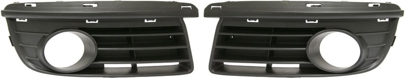 Front Fog Light Molding Pair/Set for 2005-2010 Volkswagen Jetta, Right (Passenger) and Left (Driver), Primed (Ready to Paint), Sedan - Replacement
