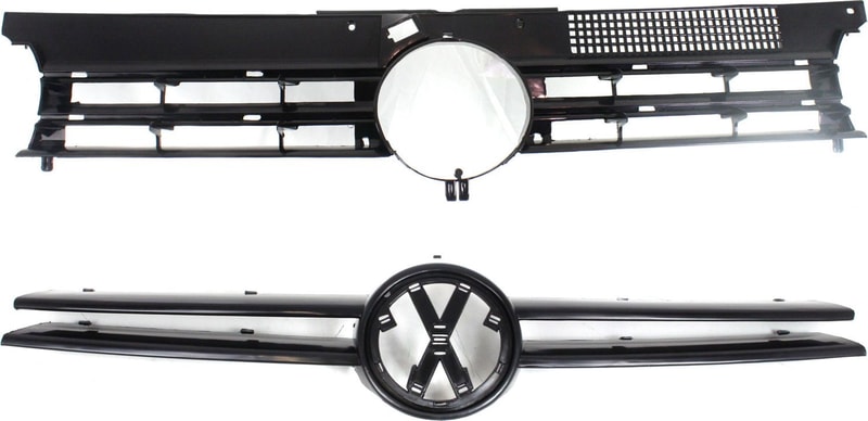 Grille Shell and Insert Set for Volkswagen Golf 1999-2006, GTI 2006-2007, Replacement Part