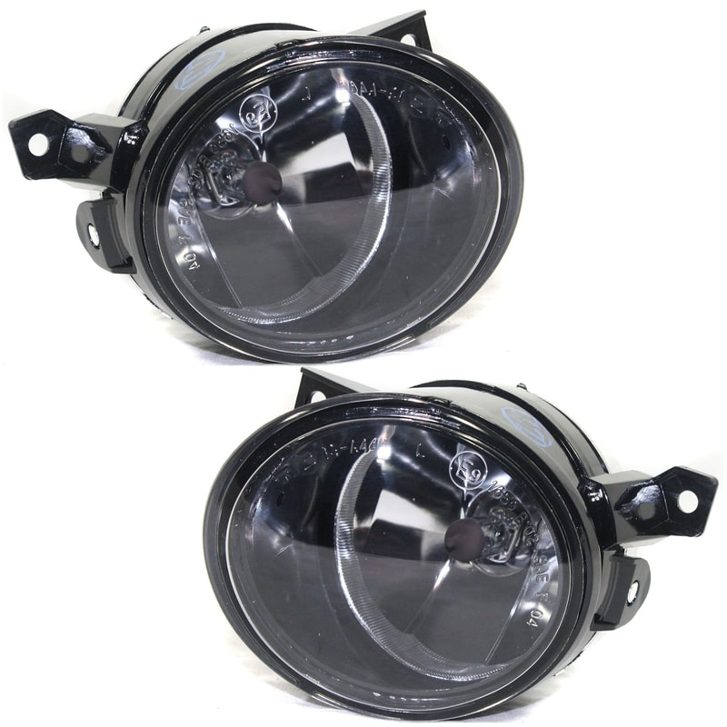 Front Fog Light Assembly for Volkswagen GTI (2006-2009) and Jetta (2006-2010) Right (Passenger) and Left (Driver) Halogen, Replacement Pair/Set