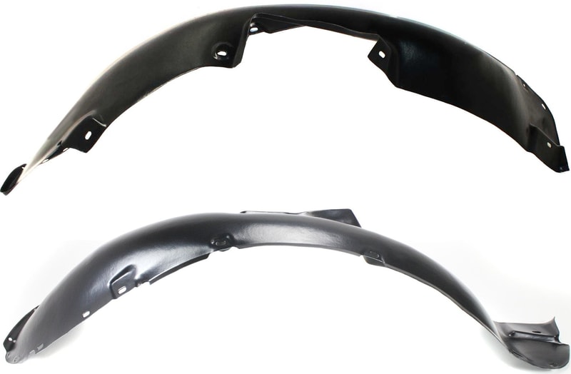 Front Fender Liner Pair/Set for Volkswagen Golf 1999-2006, Includes Right (Passenger) and Left (Driver) Liners, Replacement Part