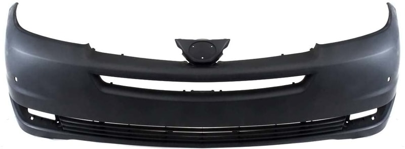 Front Bumper Cover for Toyota Sienna 2004-2005, Primed (Ready to Paint), without Parking Assist Sensor Holes, with Radar Cruise Control, Replacement
