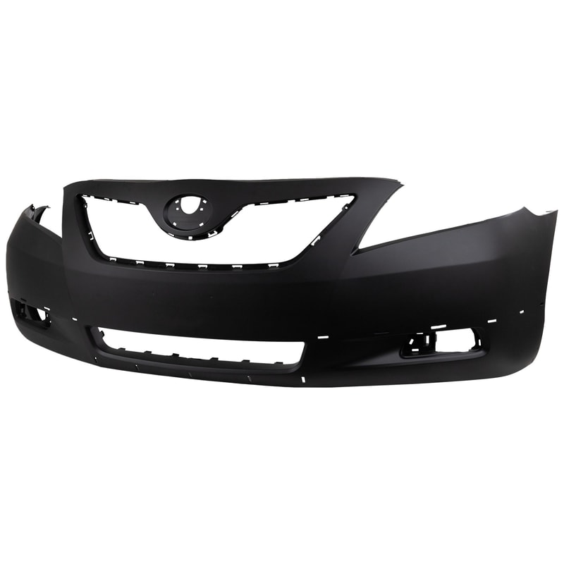 Front Bumper Cover for Toyota Camry 2007-2009, Primed (Ready to Paint), Specifically for SE Model, USA Built Vehicle, with Spoiler Holes, Replacement