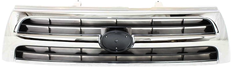Chrome Shell/Silver Black Insert Grille for 1999-2000 Toyota 4Runner, Suitable for 4 Cylinder/6 Cylinder Engines, Replacement