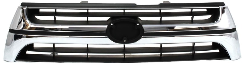 Grille for Toyota 4Runner 2001-2002, Plastic Material with Chrome Shell and Primed (Ready to Paint) Insert, Replacement