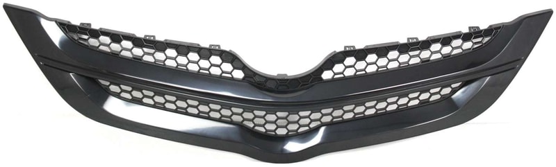 Plastic Grille for Toyota Yaris Sedan 2007-2008, Textured Black Shell and Insert, Replacement