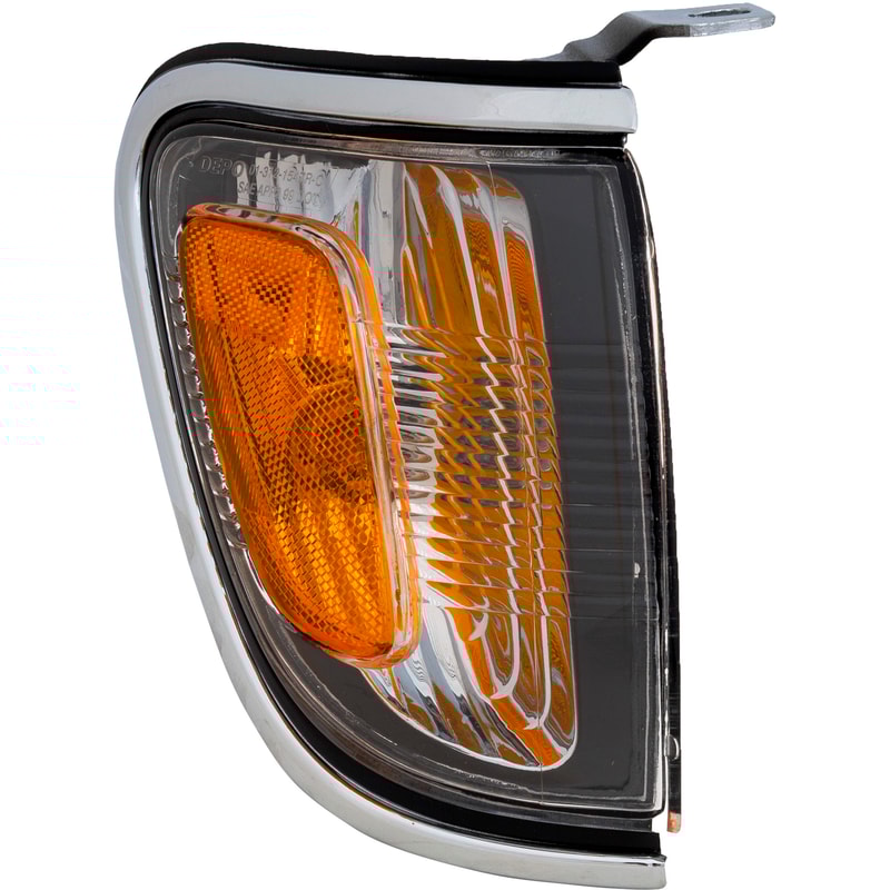 Corner Light Assembly for Toyota Tacoma 2001-2004 Right (Passenger), Park Light with Chrome Trim, Replacement