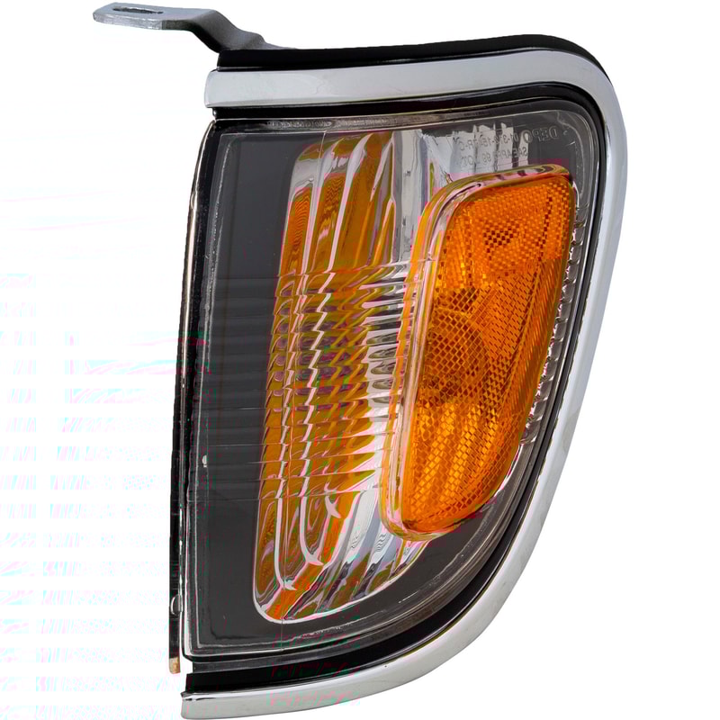 Corner Light Assembly for 2001-2004 Toyota Tacoma, Left (Driver), Park Light with Chrome Trim, Replacement
