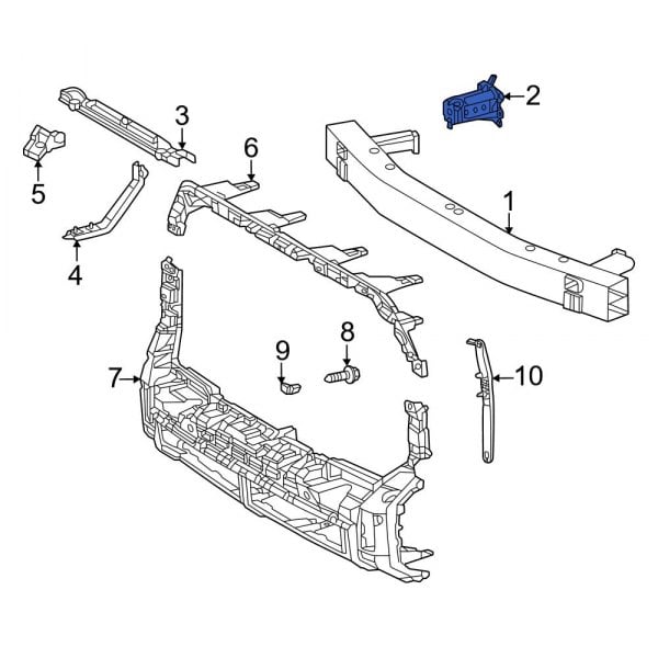 2022 - 2025 Toyota Tundra Front Bumper Bracket (Left / Driver Side)