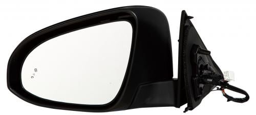 Left (Driver) Outside Side View Mirror Assembly for 2012 Toyota Camry, with Blind Spot Detection and Cover, Primed To Match (PTM),  8790906790-PFM, Replacement