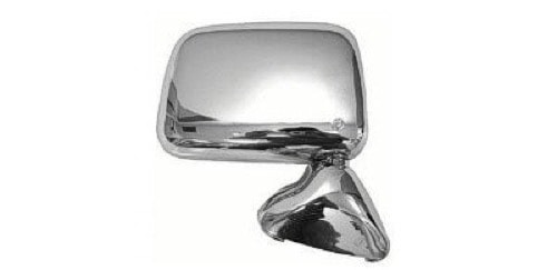 Right (Passenger) Side View Mirror Assembly for 1989 - 1995 Toyota Pickup - Chrome Cover, Door Mount Foldaway, Vent Window, Single Glass Mirror,  8791089143, Replacement