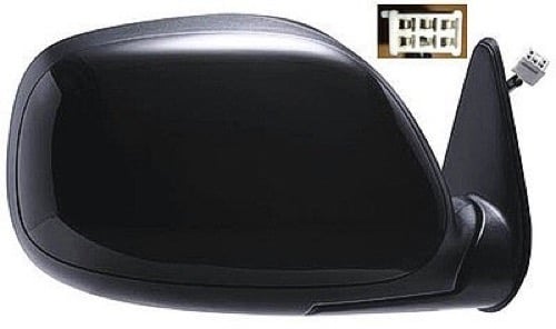 Right (Passenger) Outside Side View Mirror Assembly for 2000 - 2004 Toyota Tundra SR5 Standard Cab Pickup + 4 Door; Extended Cab Pickup, Power; Heated; Chrome; Replacement,  879100C110