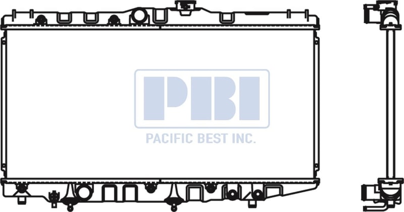 Radiator Assembly Replacement for 1988 - 1992 Toyota Corolla, USA Built,  1640015410, Suitable for 4 & 5-Door Sedan/Wagon, 3 & 4-Speed Automatic Transmission