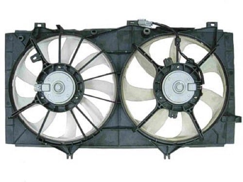 Radiator Cooling Fan Assembly for 2010 - 2011 Toyota Camry, 2.5L L4 Manual Transmission, w/Towing Package, Dual Fan Assembly with Motor/Blade/Shroud,  163630V020-PFM, Replacement