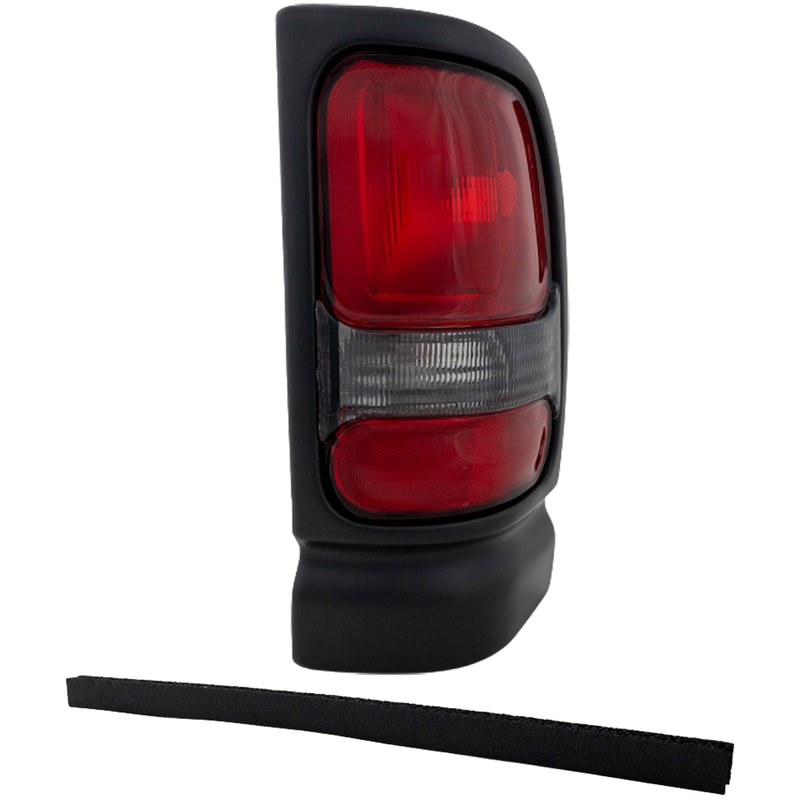 Tail Light for Dodge Ram Pickup 1994-2002, Right (Passenger) Side, Lens and Housing, Without Sport Package, Replacement