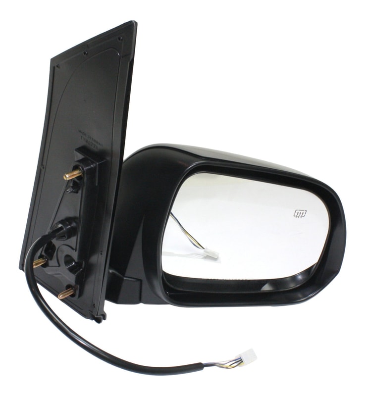 Power Mirror for Toyota Sienna 2011-2012, Right (Passenger) Side, Manual Folding, Heated, Paintable, Without Signal Light, Replacement