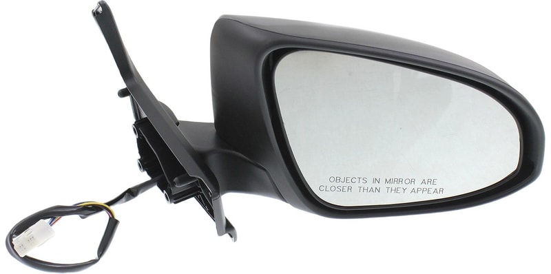 Power Heated Mirror for Toyota Prius C 2012-2019, Right (Passenger) Side, Manual Folding, Paintable, with Signal Light, Replacement