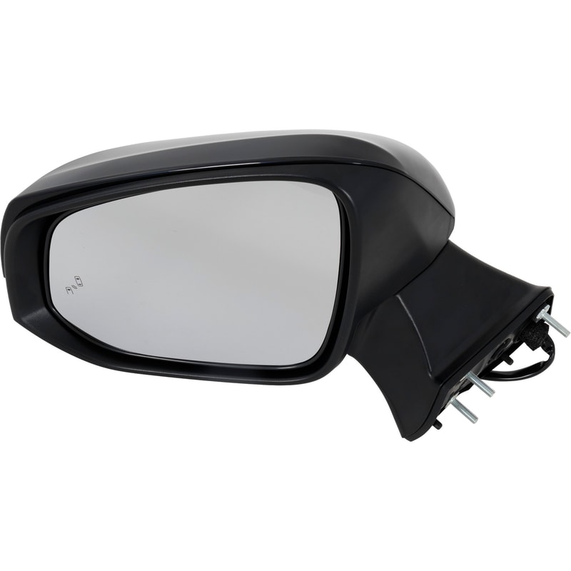 Power Mirror for Toyota Highlander 2020-2023, Left (Driver), Manual Folding, Heated, Paintable, with In-Housing Signal Light, Blind Spot Detection in Glass, without Memory, Puddle Light, Auto-Dimming, Replacement