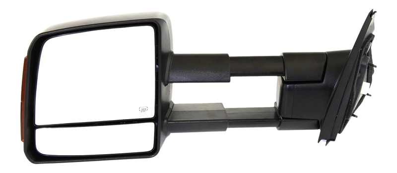 Towing Mirror for Toyota Tundra 2007-2021, Left (Driver), Power Operated, Manual Folding, Heated, Textured Finish, with Signal Light, Replacement