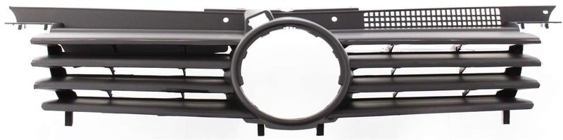Grille for Volkswagen Jetta 1999-2005, Black Shell and Insert, Inner and Outer, Replacement