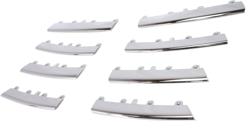 Lower Grille Molding Kit Set, Chrome for Volkswagen Jetta 2005-2010, Replacement