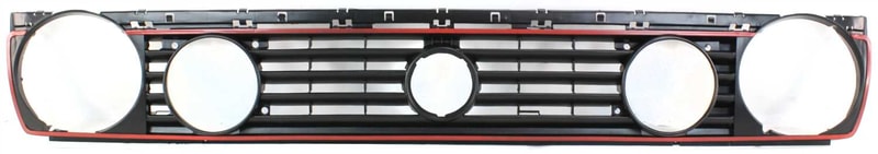 Painted Black Shell and Insert Grille for Volkswagen Golf GTI 16-Valve Model, 1990-1992, Replacement
