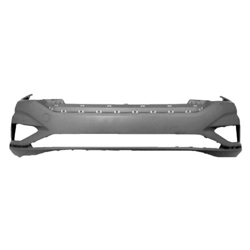 Front Bumper Cover for Volkswagen Jetta 2019-2021, Primed (Ready to Paint), Excludes GLI Models - CAPA-Certified, Replacement