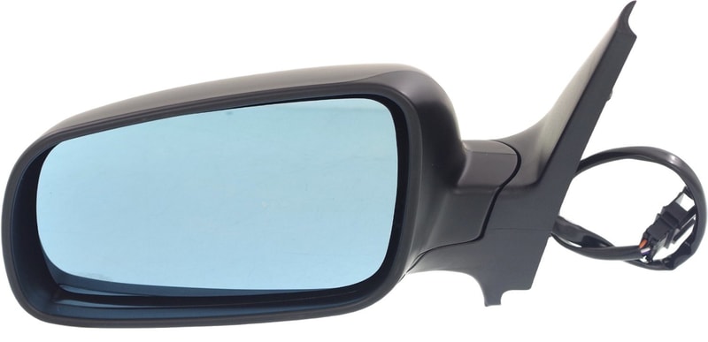 Power Mirror for Volkswagen Golf 1999-2006, Left (Driver), Manual Folding, Heated, Paintable, without Memory, Blue Glass, Replacement