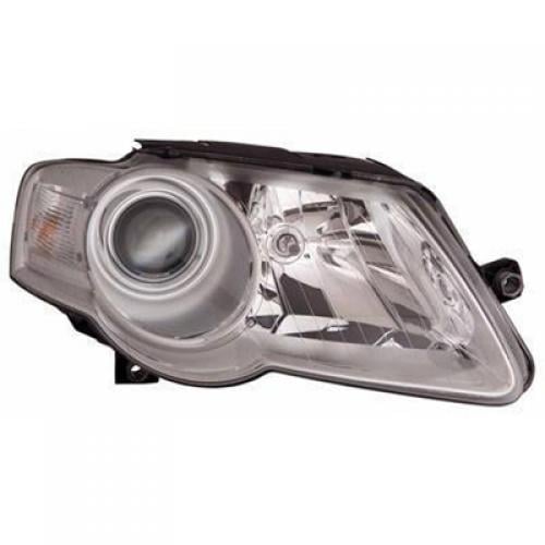 Headlight Assembly for 2006 - 2010 Volkswagen Passat, Left (Driver), Halogen, Valeo Brand, Composite,  3C0941005AE, Replacement