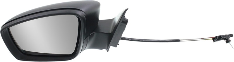 Manual Adjust, Manual Folding Mirror for Volkswagen Jetta Sedan/Hybrid, Left (Driver), Non-Heated, Textured, 2011-2018, Replacement