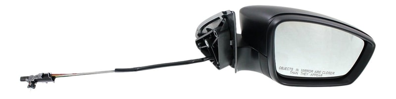 Manual Adjust and Folding Mirror for Volkswagen Jetta Sedan/Hybrid 2011-2018, Right (Passenger) Side, Non-Heated, Textured Finish, Replacement