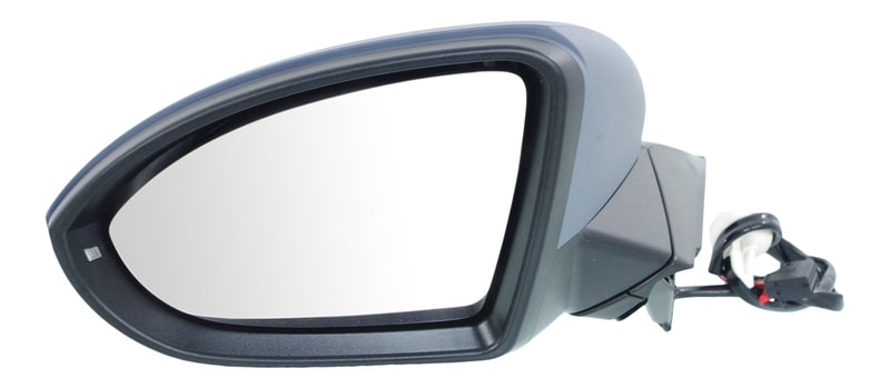 Power Mirror for Volkswagen Golf/GTI 2015-2021, Left (Driver), Manual Folding, Heated, Paintable, with Signal Light, Replacement