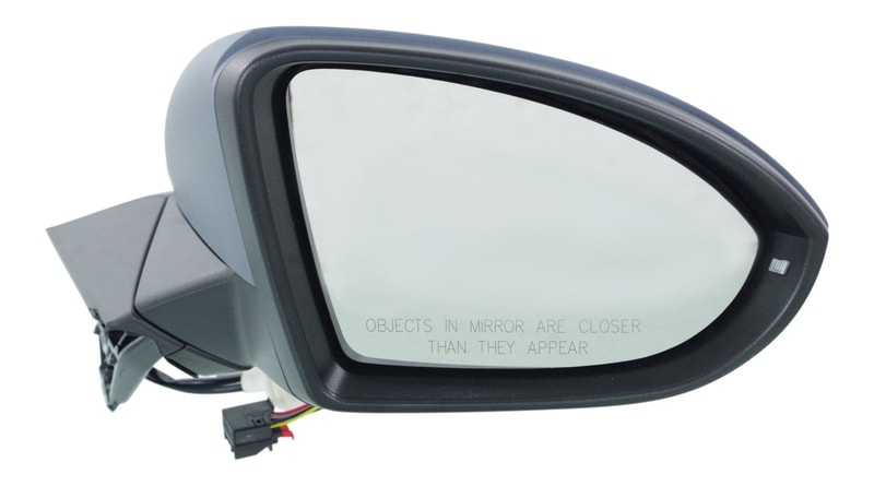 Right (Passenger) Side Mirror for Volkswagen Golf/GTI 2015-2021, Power, Manual Folding, Heated, Paintable, with Signal Light, Replacement