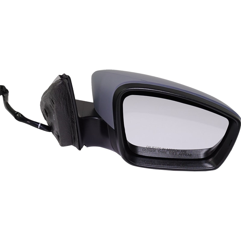 Power Mirror for Volkswagen Jetta Hybrid Model 2013-2016, Right (Passenger) Side, Manual Folding, Heated, Paintable, with Memory Feature, Replacement