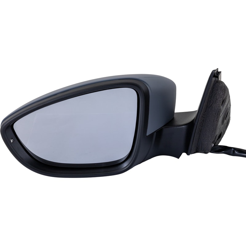 Power Mirror for Volkswagen Jetta 2011-2018, Left (Driver), Manual Folding, Heated, with Memory and Signal Light, without Blind Spot Detection, Paintable, Replacement
