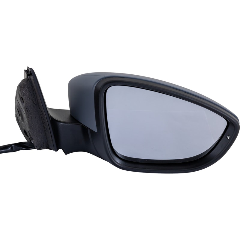Power Mirror for Volkswagen Jetta 2011-2018, Right (Passenger), Manual Folding, Heated, w/ Memory and Signal Light, w/o Blind Spot Detection, Paintable, Replacement