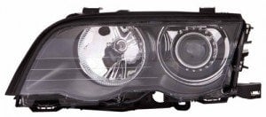 Left (Driver) Headlight Assembly for 1999-2001 BMW 330i, Front Replacement Housing/Lens/Cover, 4 Door Sedan, E46 Body Code, with Xenon HID Lights, Composite,  63126902763, Replacement