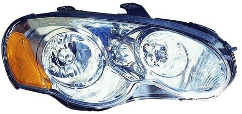 Front Headlight Assembly for 2003 - 2005 Chrysler Sebring 2 Door Coupe, Right (Passenger) Side Composite Cover Replacement,  MN133282