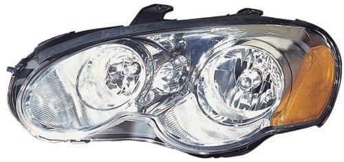 Left (Driver) Headlight Assembly for 2003 - 2005 Chrysler Sebring 2 Door Coupe, Front Headlight Assembly Replacement Housing / Lens / Cover,  MN133281, Replacement