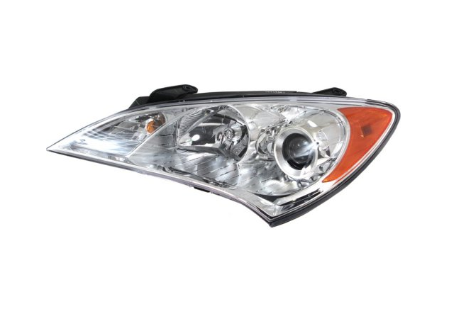 2010 - 2012 Hyundai Genesis Coupe Front Headlight Assembly Replacement Housing / Lens / Cover - Left (Driver) Side