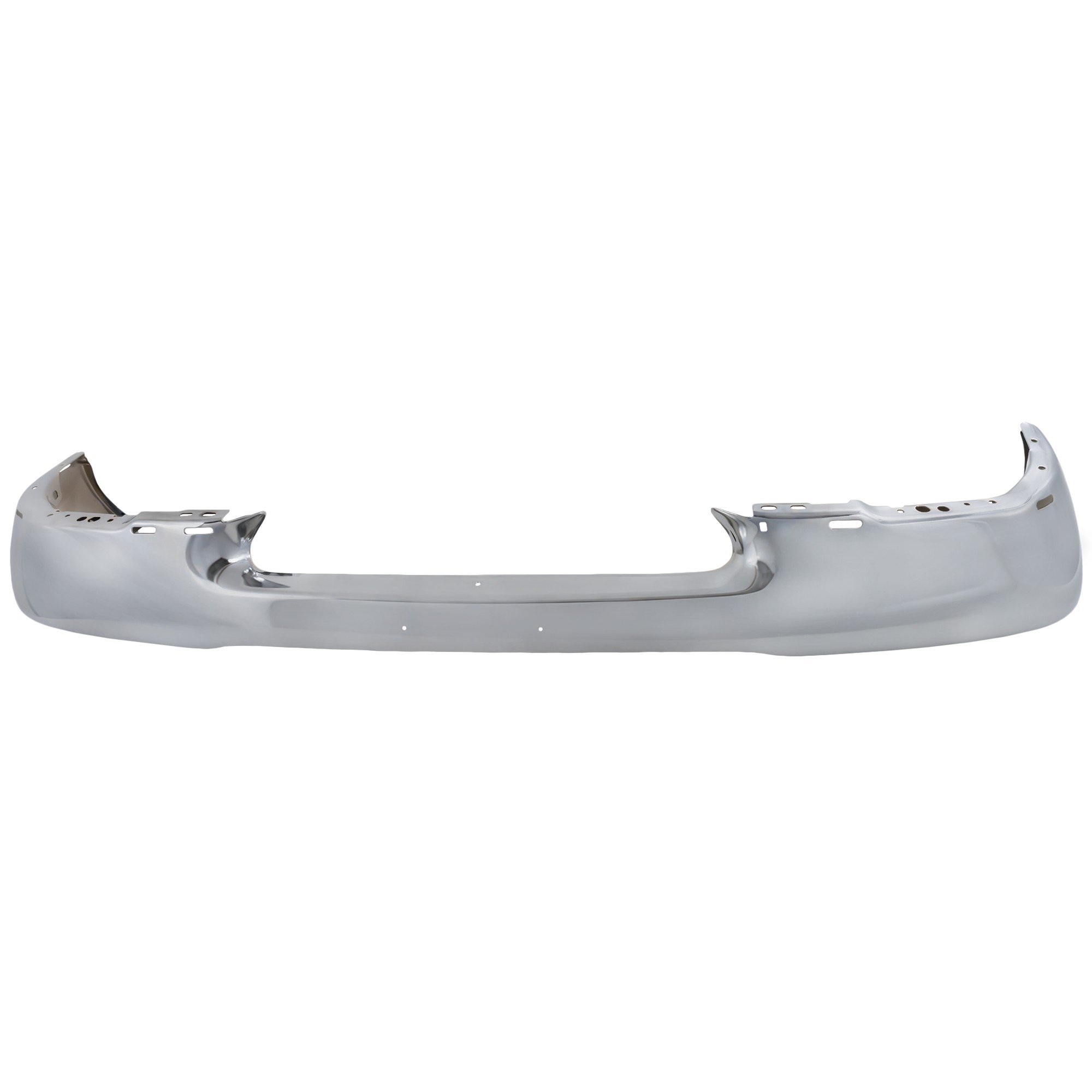 Front Bumper for Ford Ranger Styleside 1998-2000, Chrome Finish, Without Pad Holes, Replacement