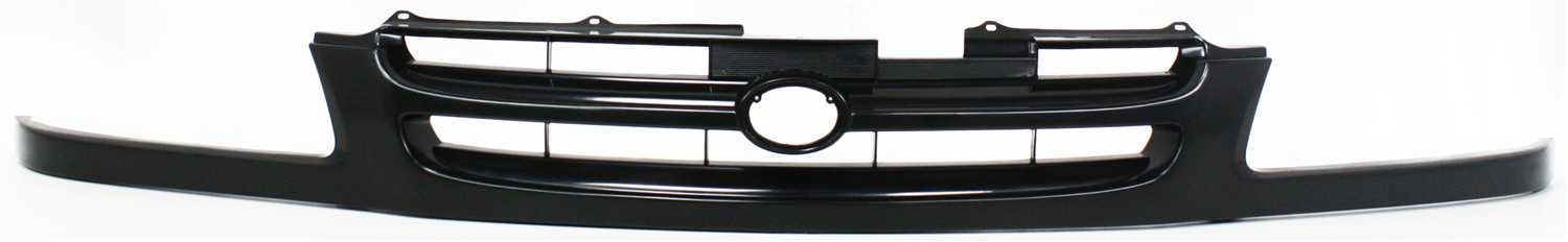 Grille for Toyota Sienna 1998-1999, Black Shell and Insert, Replacement