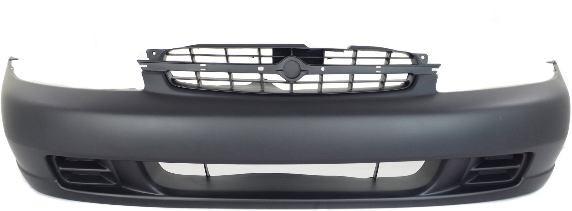 Front Bumper Cover for Nissan Altima 1998-1999 XE/GXE/GLE Models, Primed (Ready to Paint), Without Fog Light Holes, Replacement